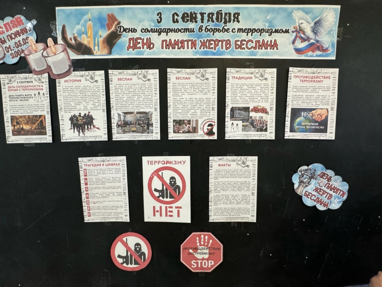 Классный час, посвященный памяти Беслана.